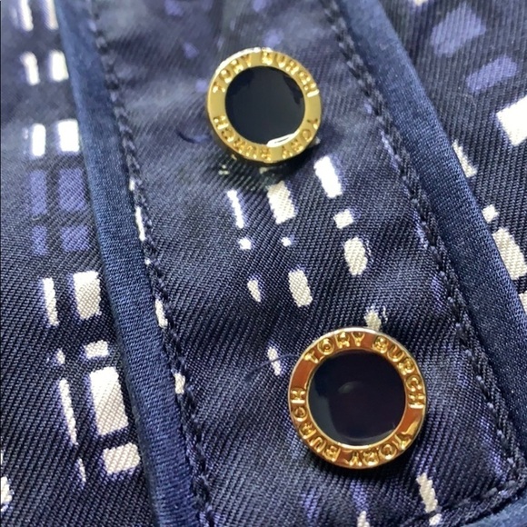 Tory Burch Silk Navy blue Academia Sway A line knee length skirt women’s size 2 - Picture 5 of 12